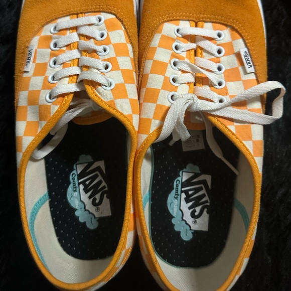 Vans Checkered Mustard Yellow With White Size 12 - Picture 2 of 5